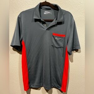 Nike Golf Tour Performance Men's Polo Shirt in Charcoal and Crimson size Small
